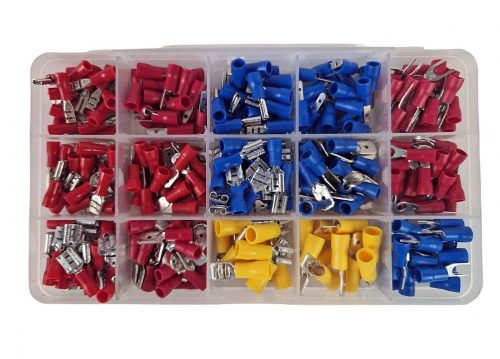 Szigetelt kábel saru készlet 280 db-os Krimpelhető