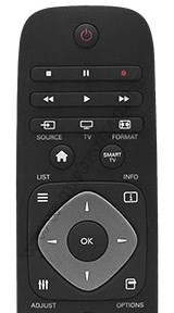 Utángyártott TV távirányító, PHILIPS 3989