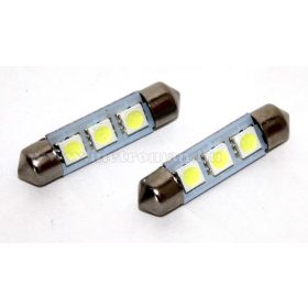   Autós szofita LED izzó, 3 db szuperfényes SMD LED-del, 39MM3SMD5050