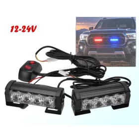   Autós Kék-Piros LED villogó, megkülönböztető jelzés M409001A