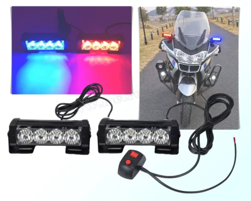 Autós Kék-Piros LED villogó, megkülönböztető jelzés M409001A