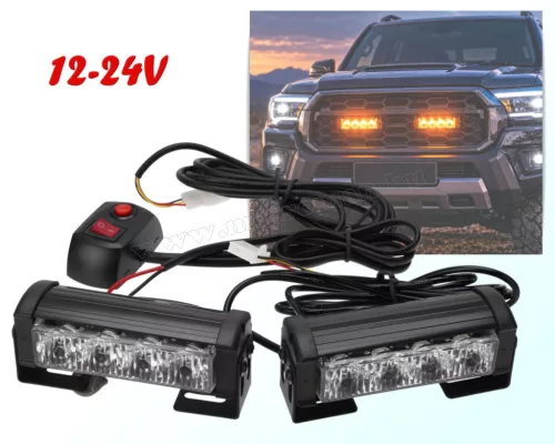 Autós Narancssárga LED villogó, megkülönböztető jelzés M409001B