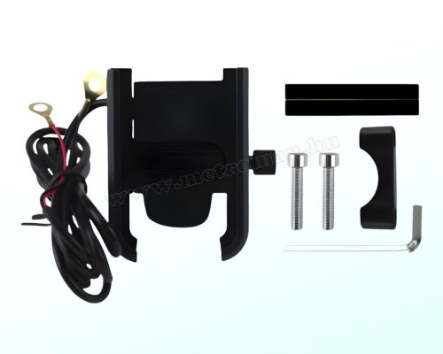 Kormányra szerelhető motoros telefontartó USB töltővel M4140USB