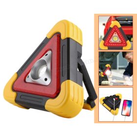   Elakadásjelző háromszög Napelemes LED lámpa és PowerBank 3 az 1-ben M4175