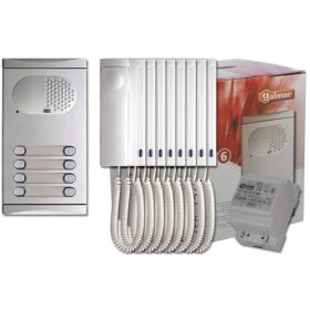 Komplett 8 lakásos kaputelefon szett, Golmar 4280/AL
