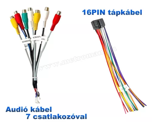 Autórádió csatlakozó szett Kínai Multimédiás és Androidos autórádiókhoz M44701