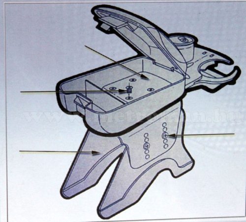 Autós könyöklő, univerzális  kartámasz, 48002 szürke-fekete