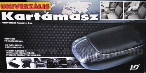 Autós könyöklő, univerzális  kartámasz, 48009BC karbon-fekete