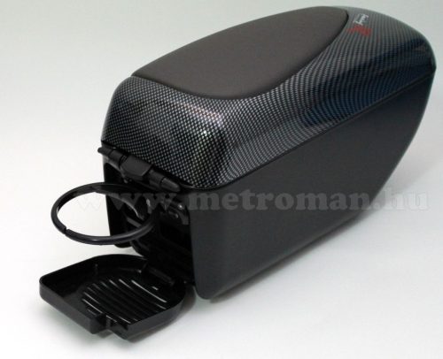 Autós könyöklő, univerzális  kartámasz, 48009BC karbon-fekete