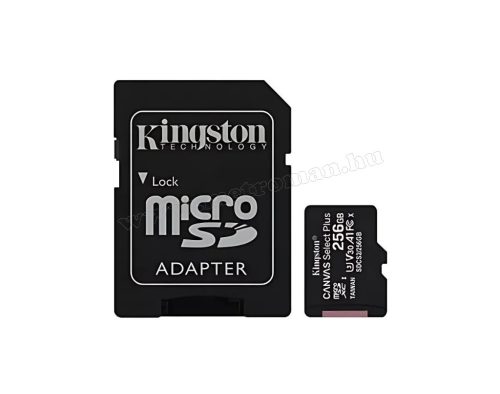 Kingston Canvas MicroSDXC memóriakártya adapterrel 256GB M49110