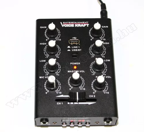 Audió 2 csatornás Karaoke Keverőpult USB MP3 és Bluetooth zenelejátszóval VK500BT