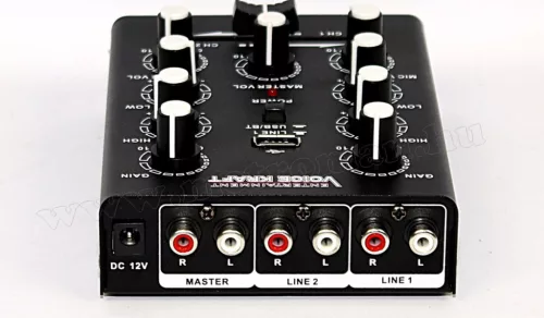 Audió 2 csatornás Karaoke Keverőpult USB MP3 és Bluetooth zenelejátszóval VK500BT