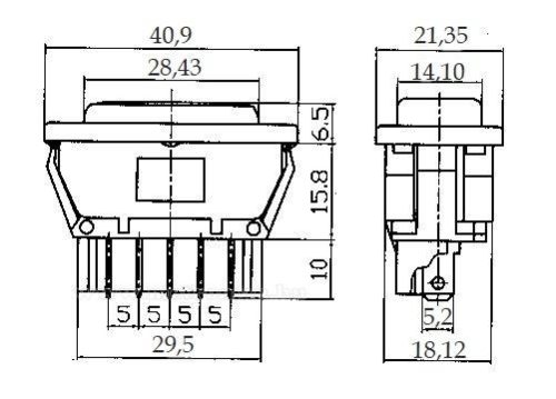Ablakemelő kapcsoló UNI Vil