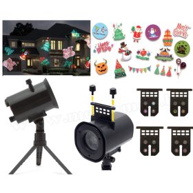   Kültéri színes LED fény projektor, kerti hangulat világítás 4 az 1-ben MDL-916