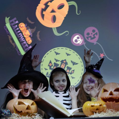 Kültéri színes LED fény projektor, kerti hangulat világítás 4 az 1-ben MDL-916