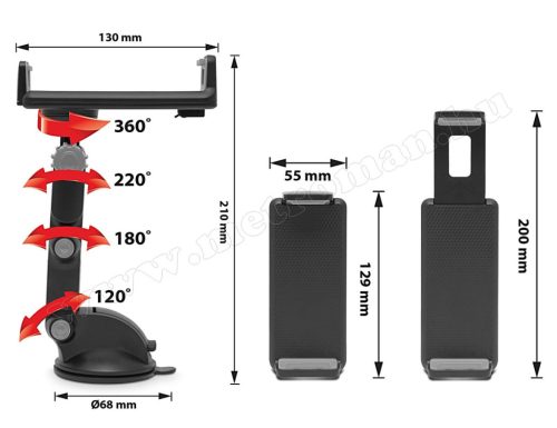 Univerzális telefon táblagép GPS autós tartó 55029GY