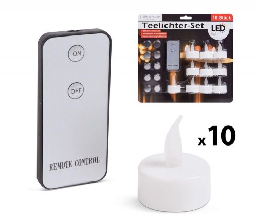 LED teamécses távirányítóval 10 db-os szett M55248