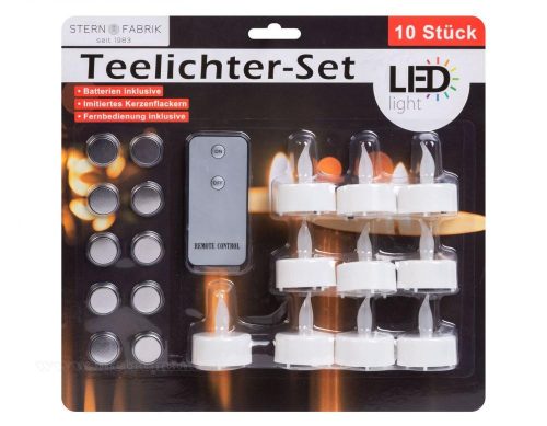 LED teamécses távirányítóval 10 db-os szett M55248