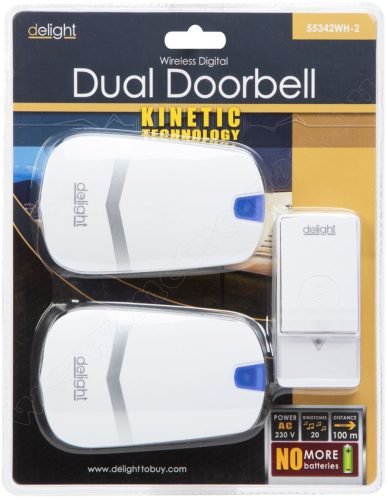 Kinetic elem nélküli vezeték nélküli csengő két beltéri egységgel 55342WH-2
