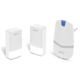   Kinetic elem nélküli, vezeték nélküli csengő két kültéri egységgel Delight 55343WH-2