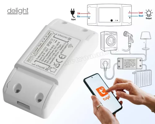 Tuya WiFi-s vezeték nélküli okos kapcsoló modul M55375