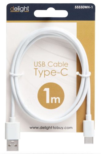 USB / USB-C telefontöltő és adatkábel 1 m 55550WH-1