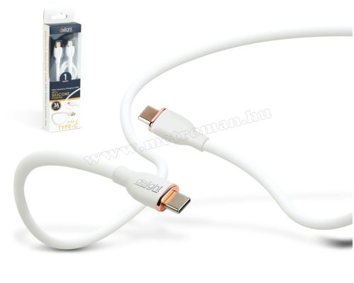 USB-C - USB-C telefontöltő és adatkábel Delight M55554WH-1