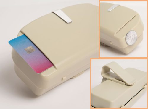 Autós csipeszes szemüvegtartó kártyatartó 55685BE