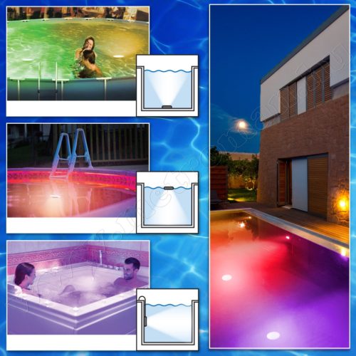 LED medencevilágítás, akkumulátoros 55852USB