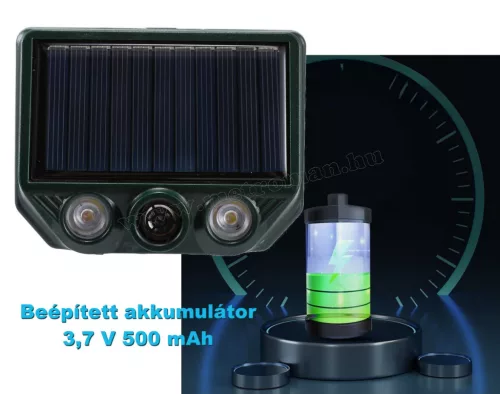 Falra szerelhető napelemes ultrahangos kisállatriasztó M57275