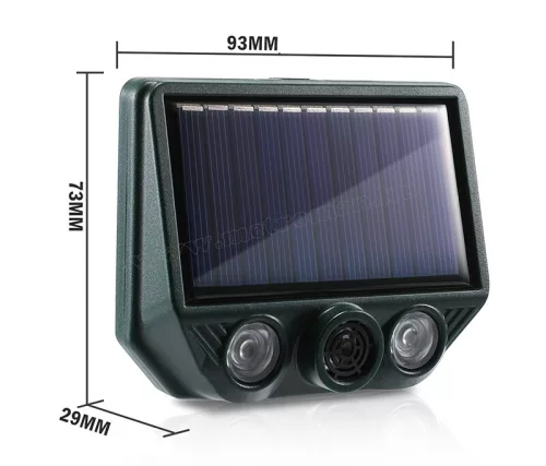 Falra szerelhető napelemes ultrahangos kisállatriasztó M57275