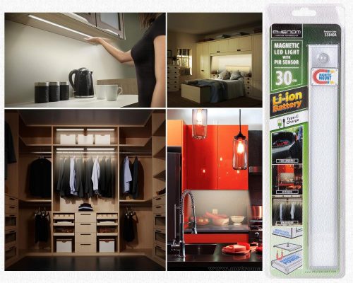 Akkumulátoros mágneses LED világítás lámpa mozgásérzékelővel M5840A