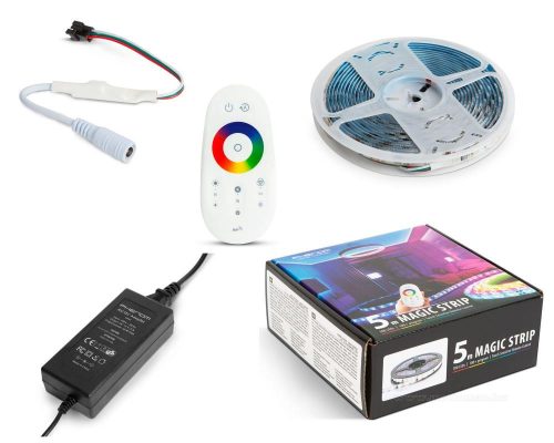 RGB LED szalag MagicControl érintős távirányítóval 5 m M5843