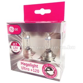   Halogén autó fényszóró izzó H7 GE Megalight +120% 12V 55W 58520SNU