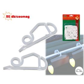   Fényfüzér akasztó szett ereszcsatornára átlátszó 50 db M58944B