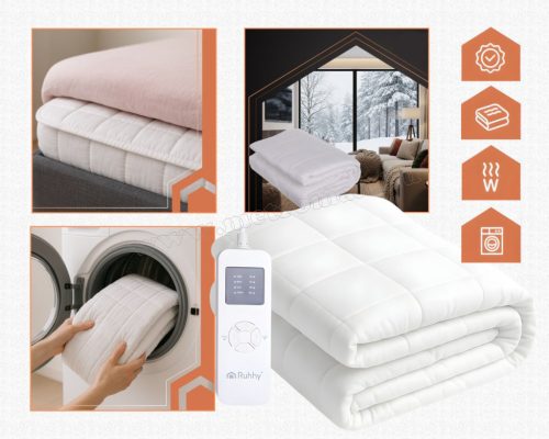 Fűthető matracvédő Elektromos ágymelegítő 190x80 cm M6222