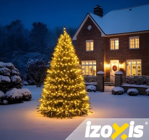 Karácsonyi kültéri fényfűzér 32 méter 300 LED gömb