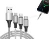 Univerzális Micro-USB  USB-C és iPhone Lightning telefon töltőkábel M6278-S