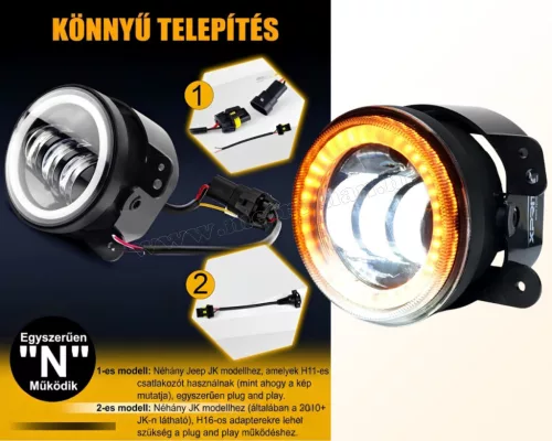 LED-es nappali menetfény és ködlámpa szett index funkcióval E jeles M63066