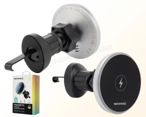 Autós mágneses szellőzőrácsra rögzíthető telefontartó és telefontöltő M63074