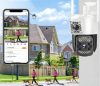 Kültéri Wifi Kamera, 2 kamerás SD kártyás megfigyelőkamera M6362B-DualCam V380PRO