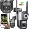 Kültéri Wifi Kamera, 2 kamerás SD kártyás megfigyelőkamera M6362CZ-DualCam V380PRO