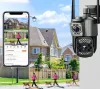 Kültéri Wifi Kamera, 2 kamerás SD kártyás megfigyelőkamera M6362CZ-DualCam V380PRO