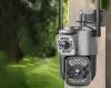 Kültéri Wifi Kamera, 2 kamerás SD kártyás megfigyelőkamera M6362CZ-DualCam V380PRO