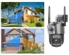 Kültéri Wifi Kamera, 2 kamerás SD kártyás megfigyelőkamera M6362CZ-DualCam V380PRO