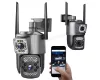 Kültéri Wifi Kamera, 2 kamerás SD kártyás megfigyelőkamera M6362CZ-DualCam V380PRO