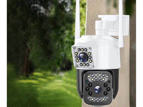 4G kültéri SIM kártyás kamera PTZ forgatható és fix 4G kamerával M6365-4G-PTZ DUAL-CAM V380PRO