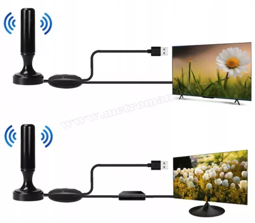 Mágnestalpas HDTV DVB-T TV antenna beépített erősítővel M6373
