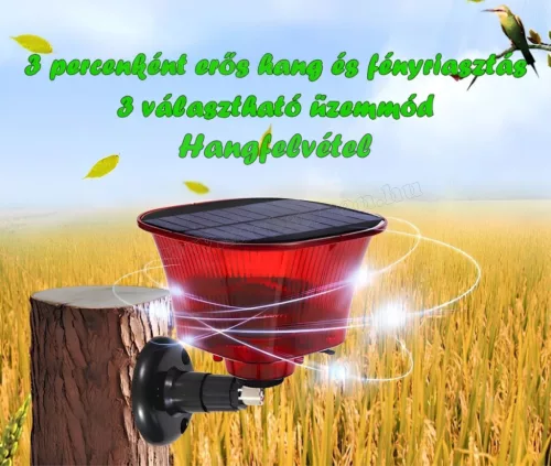 Napelemes vadriasztó Fény és Hangriasztással M65901A