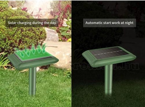 Napelemes vakondriasztó vibrációs és akusztikus riasztással M679V-DUAL-PRO